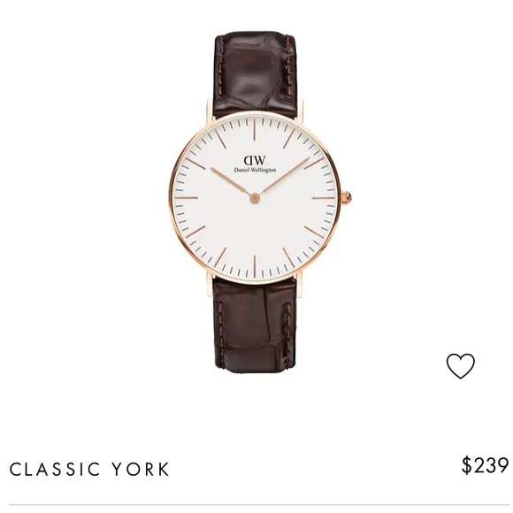 *Excellent condition* Classic York Daniel Wellington watch in Rose 36mm - Picture 1 of 7